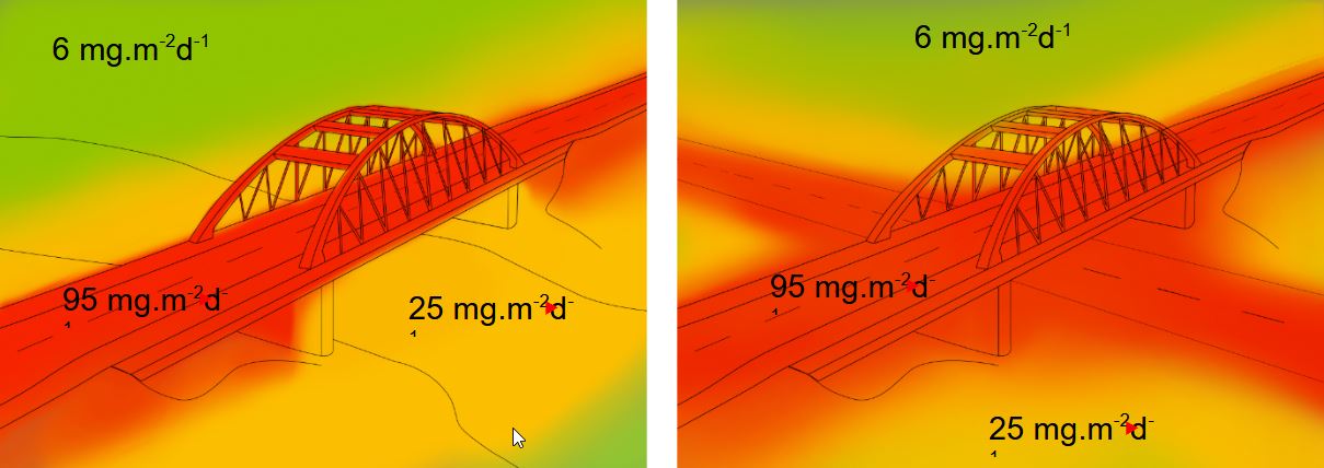 Model distribuce chloridů v okolí mostní konstrukce v závislosti na typu překračované překážky